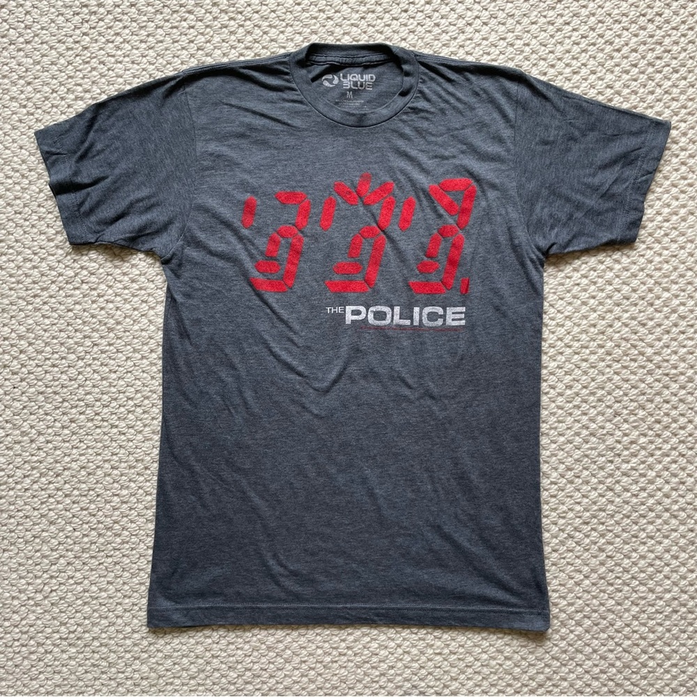 The Police Gray T-Shirt with Red